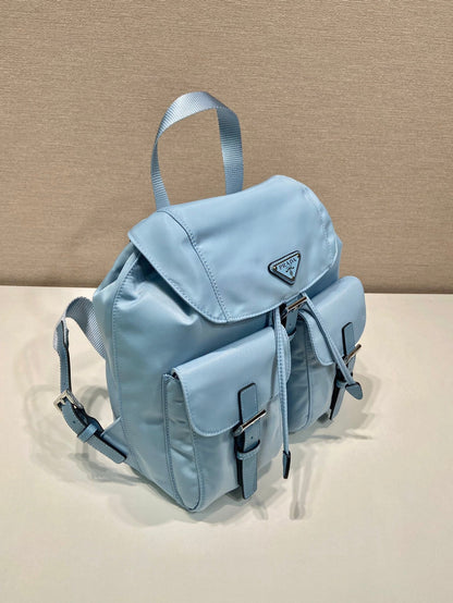 Small Backpack 28 In Sky Blue Parachute Fabric