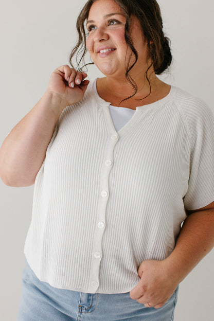'Jocelyn' Short Sleeve Cardigan Top FINAL SALE