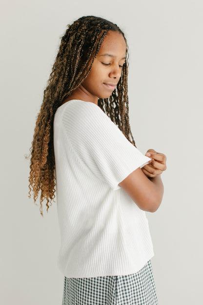 'Jocelyn' Short Sleeve Cardigan Top FINAL SALE