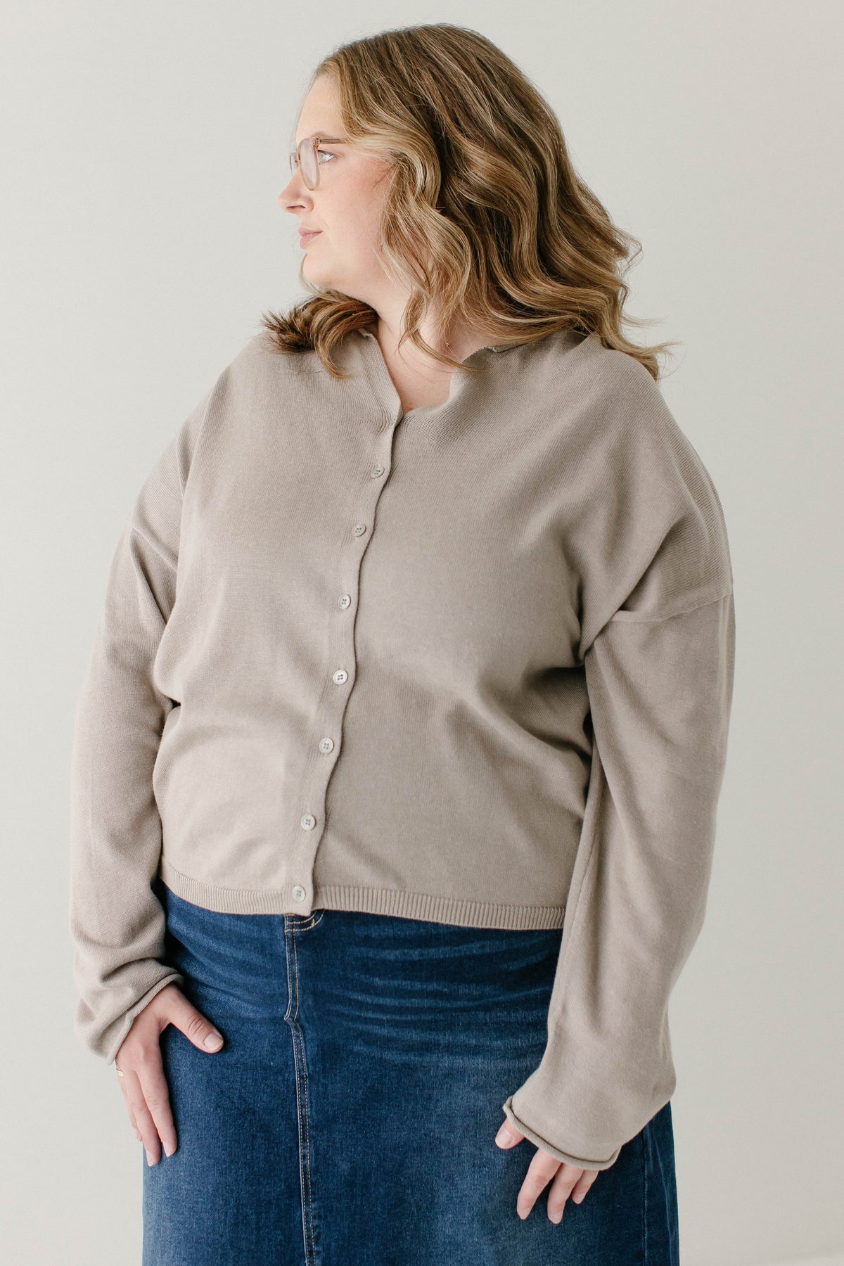 'Jana' Drop Sleeve Cardigan