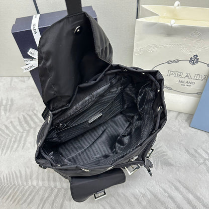 Prada 2026 Backpack 23.5cm Black Re-Nylon