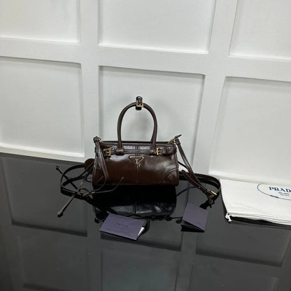 Prada 2026 Bonnie Mini Handbag 24cm Patent Leather
