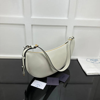 Prada 2026 Large Demi-Lune Shoulder Bag 42cm Calfskin