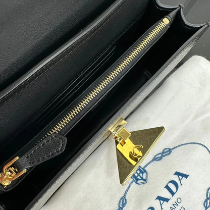 Prada 2026 Embleme Shoulder Bag 24.5cm Calfskin