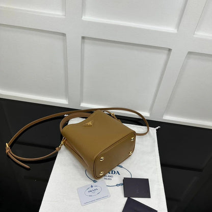 Prada 2026 Panier Saffiano Bucket Bag Calfskin