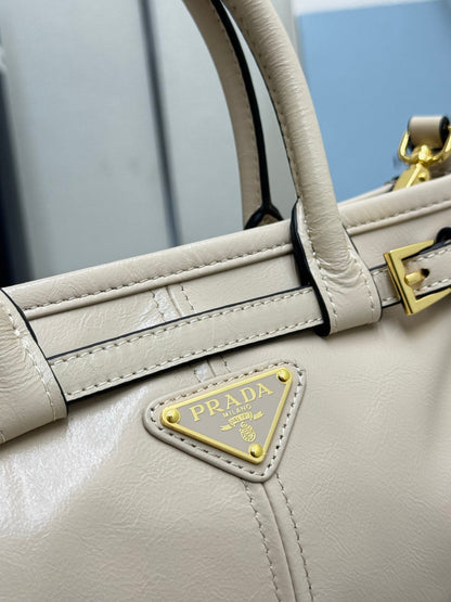 Pra Bonnie Bag 24cm Khaki Leather 293961