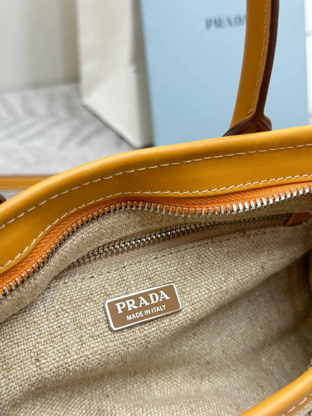 Pra Bonnie Bag 24cm Brown Canvas Leather 293910