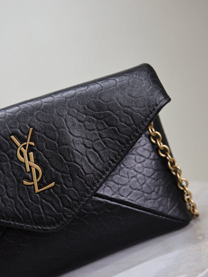 Prada Calypso Bag 19cm Black Elephant Leather
