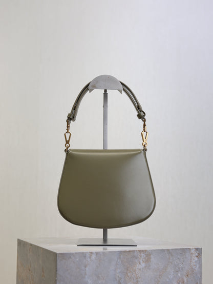 Prada Mini Voltaire 21cm Olive Green Calfskin GHW