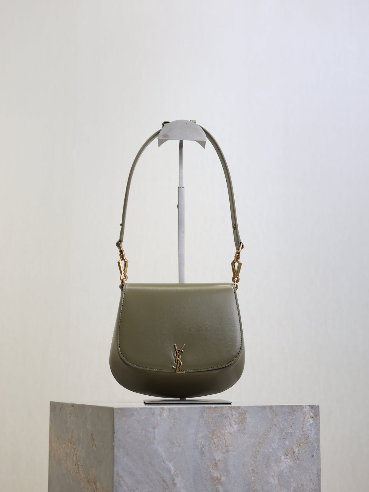 Prada Mini Voltaire 21cm Olive Green Calfskin GHW